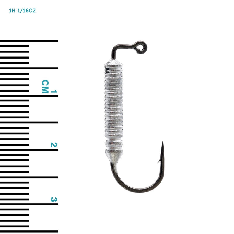 TT Lures Hidden Weight System Jigheads Hook Size #1 - 5 Pk