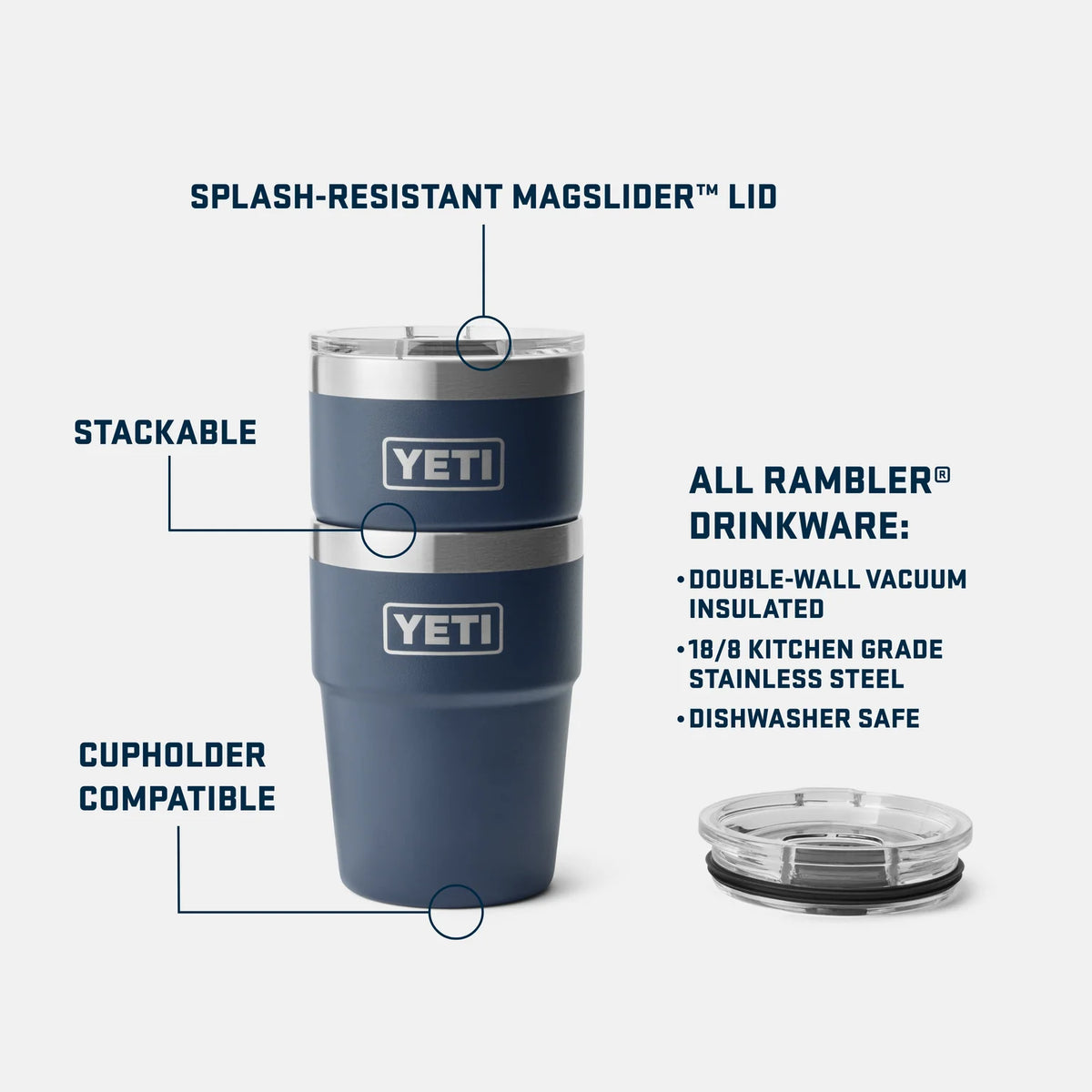 Yeti Rambler 16oz Stackable Cup (473ml)