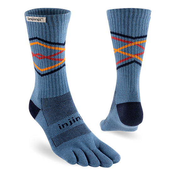 Injinji Men's Trail 2.0 Midweight Crew Running Socks