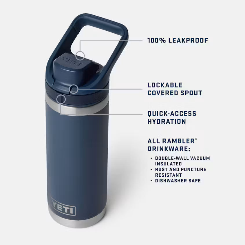 Yeti Rambler 18oz Bottle with Flip Chug Cap (532ml)