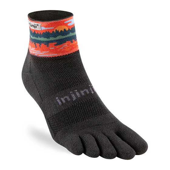 Injinji Men's Trail Mini Crew Artist Designed Toe Sock