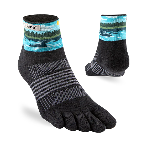 Injinji Women's Trail Mini Crew Artist Designed Running Socks