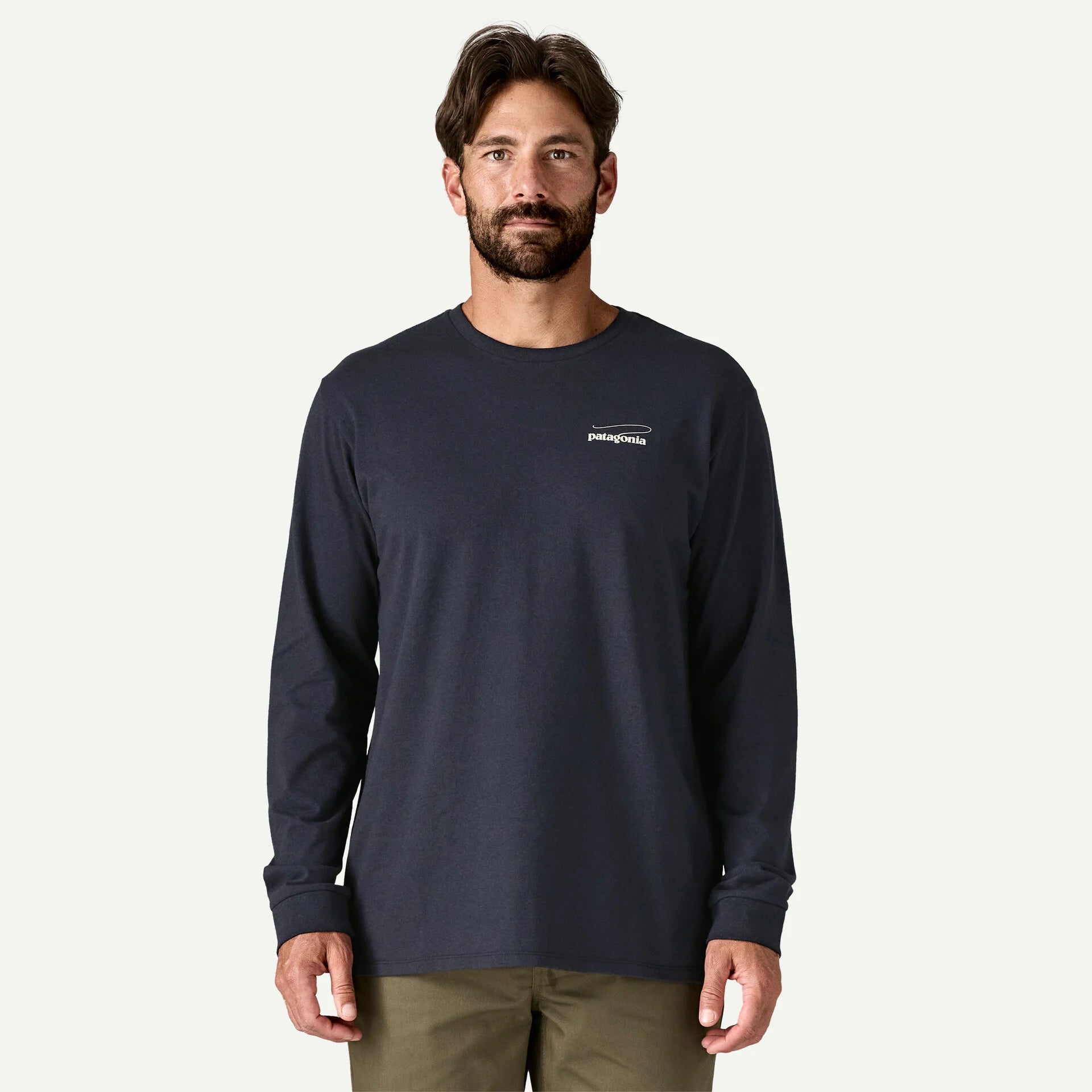 Patagonia Men's Long Sleeve Casting Logo Responsibili-Tee