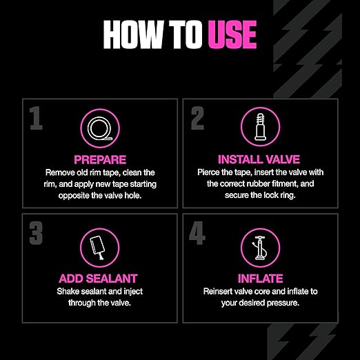 Muc Off Ultimate Tubeless Setup Kit - Road 44mm Valves