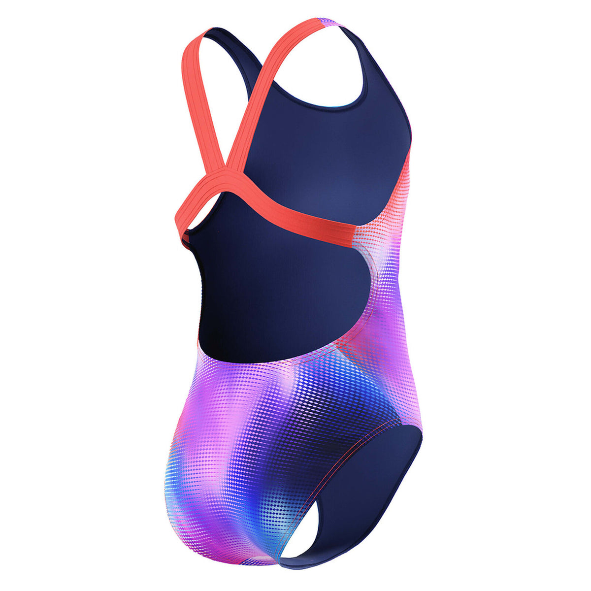 Speedo Junior Girls All Over Print Leaderback One Piece