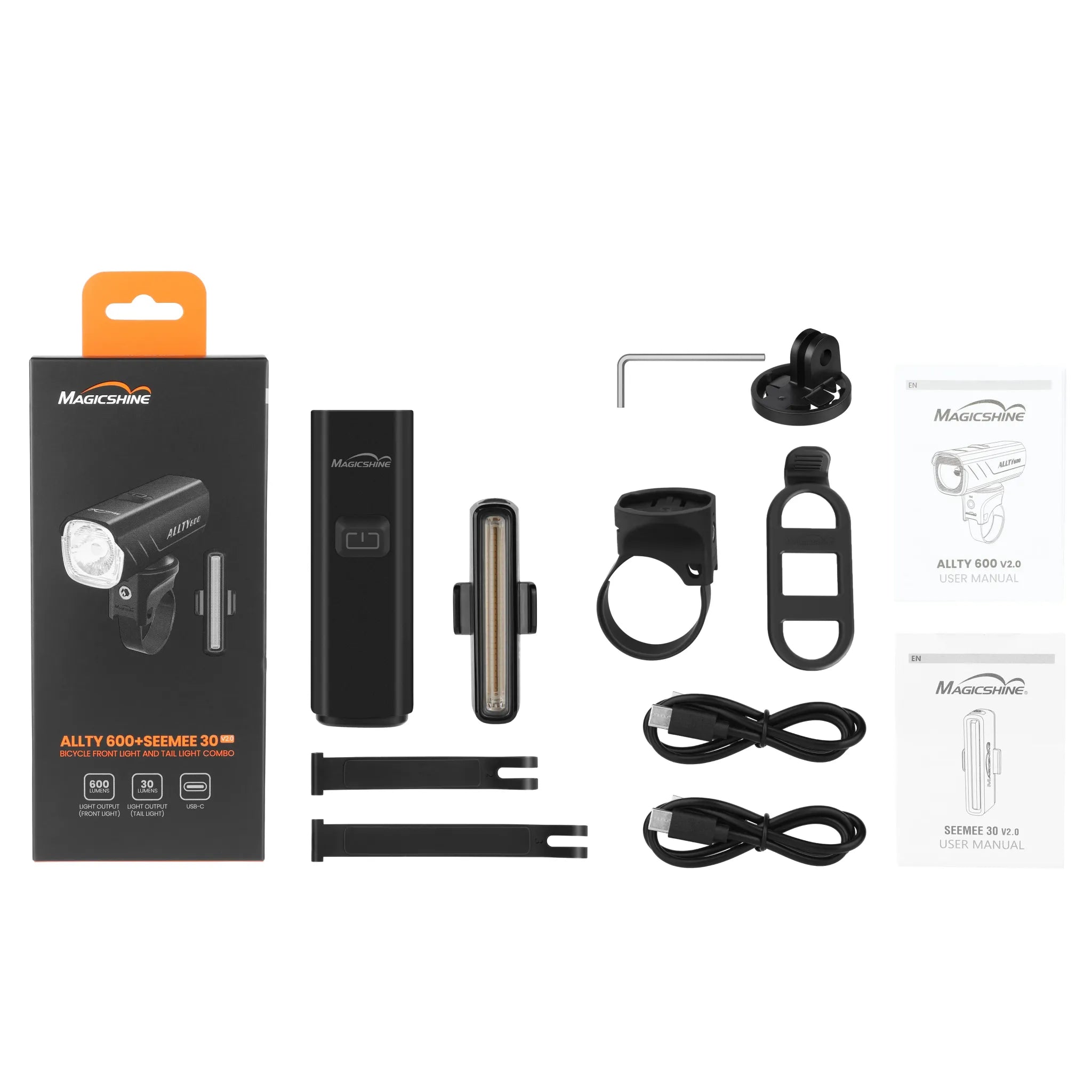 Magic Shine Allty 600 V2.0 + Seemee 30 V2.0 Bike Light Combo Set