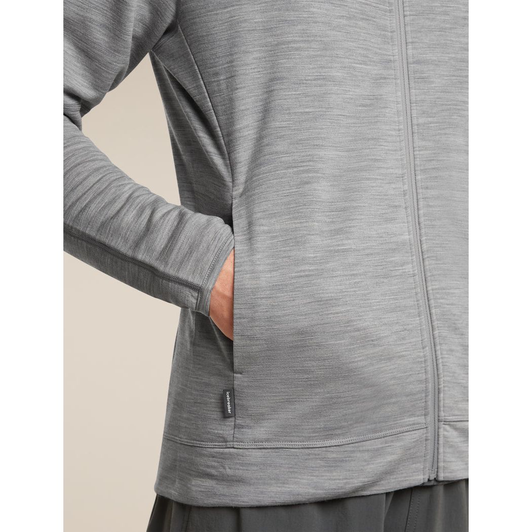Icebreaker Men's Merino 360 RealFleece Elemental Long Sleeve Zip Hood