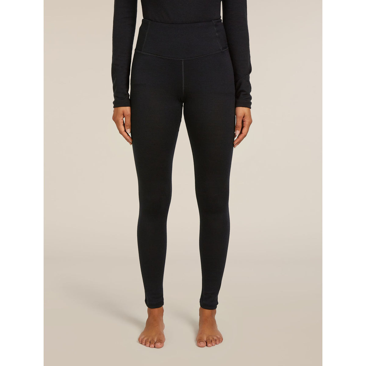 Icebreaker Women's Merino 260 Tech High Rise Leggings Base Layer Bottoms Outside Sports