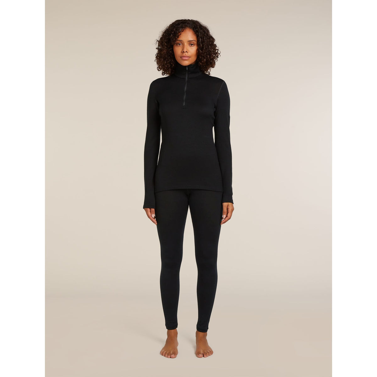 Icebreaker Women's Merino 260 Tech High Rise Leggings Base Layer Bottoms Outside Sports