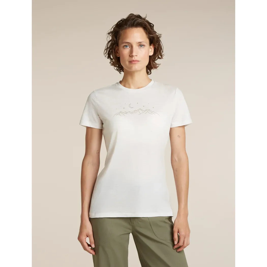 Icebreaker Women's Merino 150 Tech Lite Short Sleeve T-Shirt Sparkling Stars T-Shirts Outside Sports