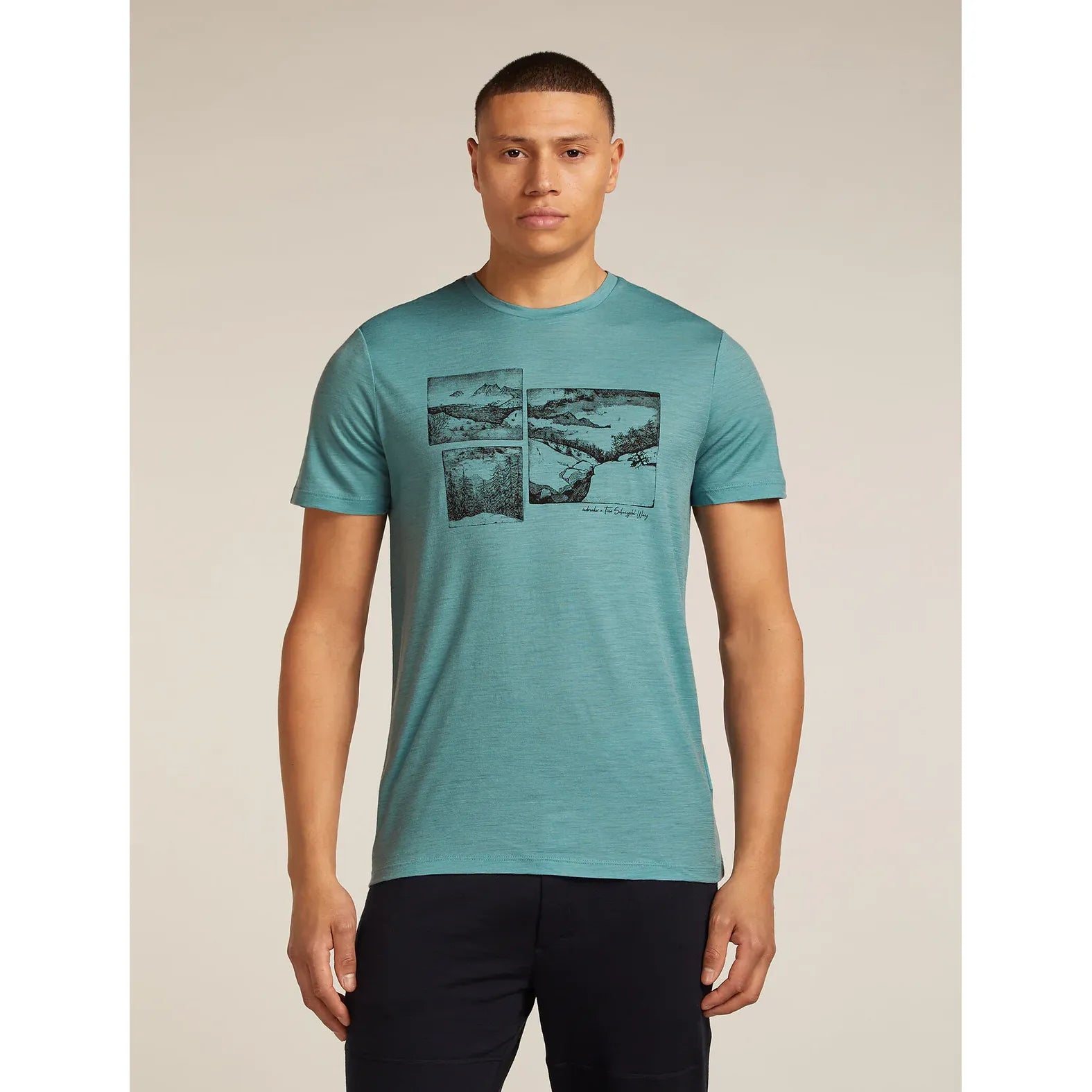 Icebreaker Men's Merino 150 Tech Lite SS Tee The Climb