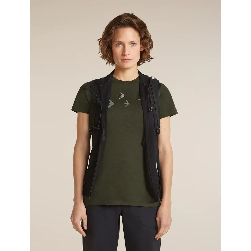 Icebreaker Women's Merino 150 Tech Lite SS Tee Bird Transit T-Shirts Outside Sports