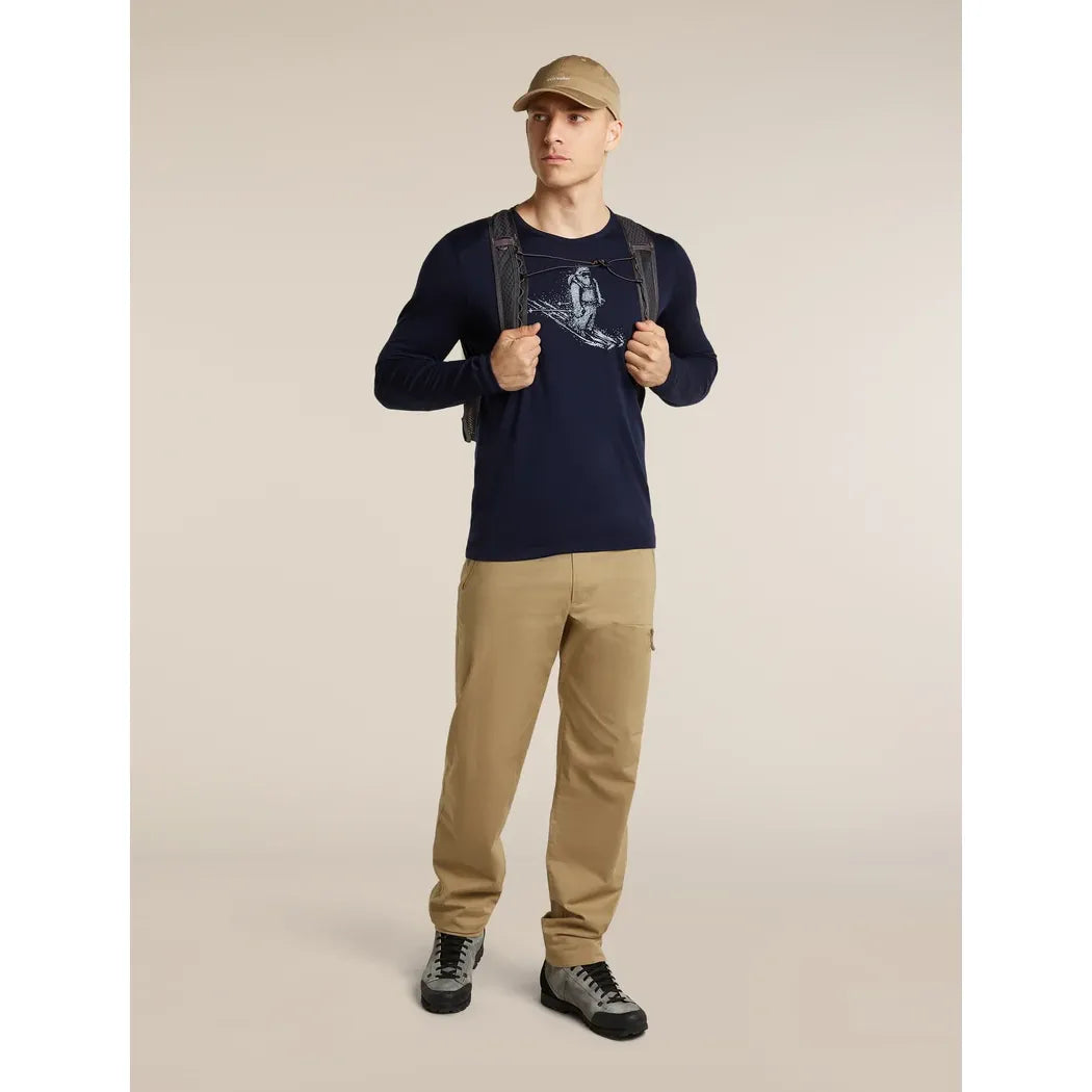 Icebreaker Men's Merino 200 Oasis Long Sleeve Crewe Skiing Yeti