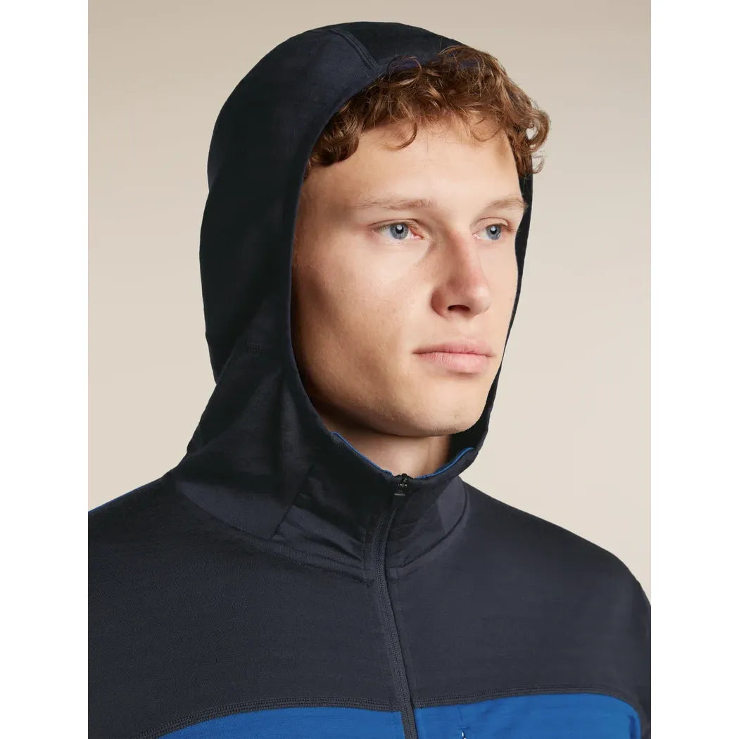 Icebreaker Men's Merino Blend 300 RealFleece Descender Long Sleeve Zip Hoodie
