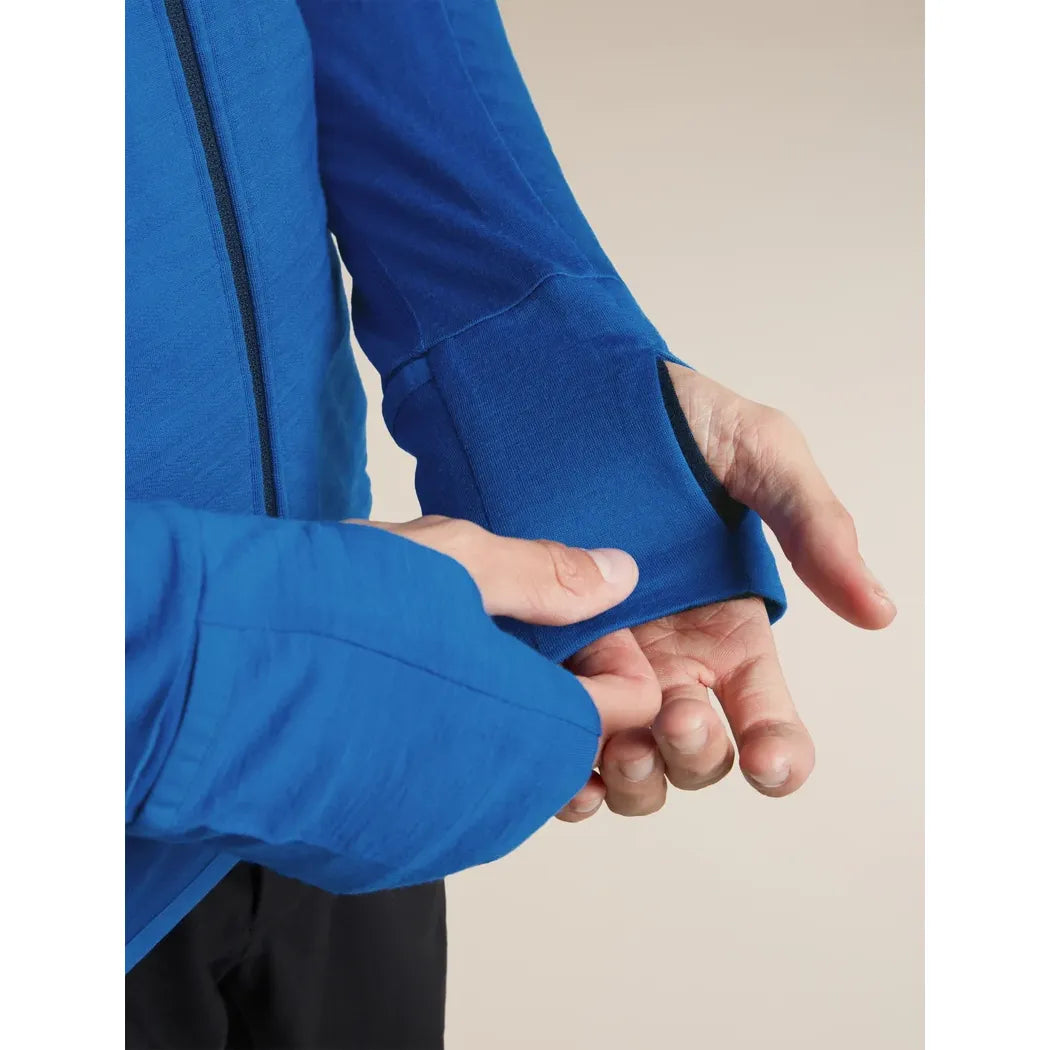 Icebreaker Men's Merino Blend 300 RealFleece Descender Long Sleeve Zip Hoodie