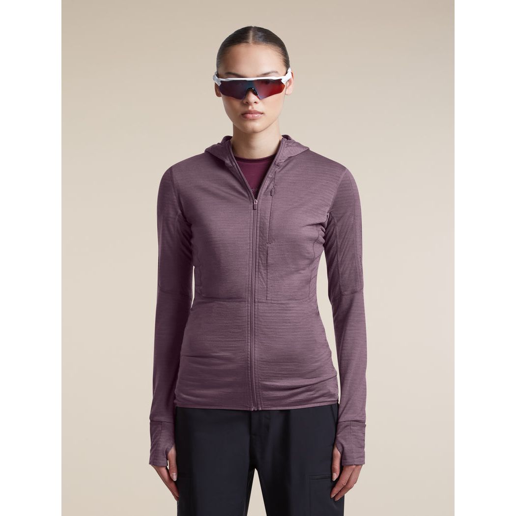 Icebreaker Women's Merino Blend 200 RealFleece Descender Long Sleeve Zip Hoodie