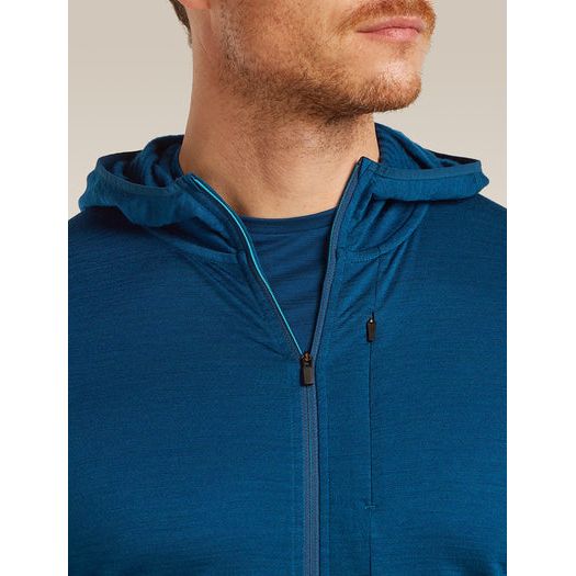 Icebreaker Men's Merino Blend 200 RealFleece Descender Long Sleeve Zip Hoodie