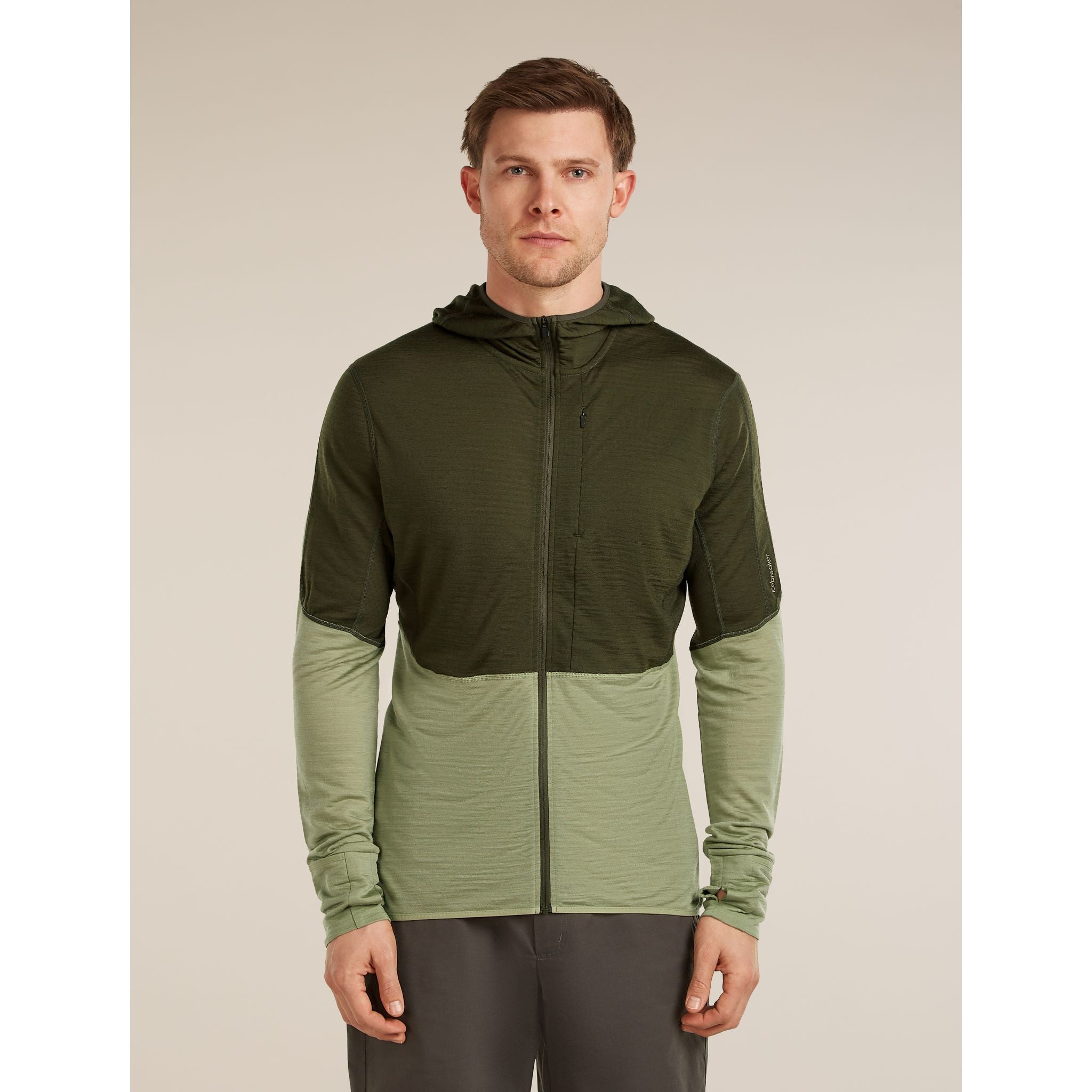Icebreaker Men's Merino Blend 200 RealFleece Descender Long Sleeve Zip Hoodie