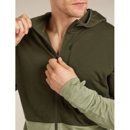 Icebreaker Men's Merino Blend 200 RealFleece Descender Long Sleeve Zip Hoodie