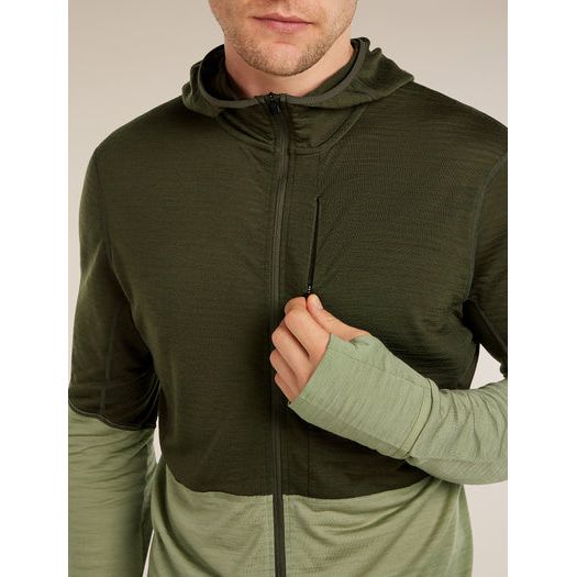 Icebreaker Men's Merino Blend 200 RealFleece Descender Long Sleeve Zip Hoodie