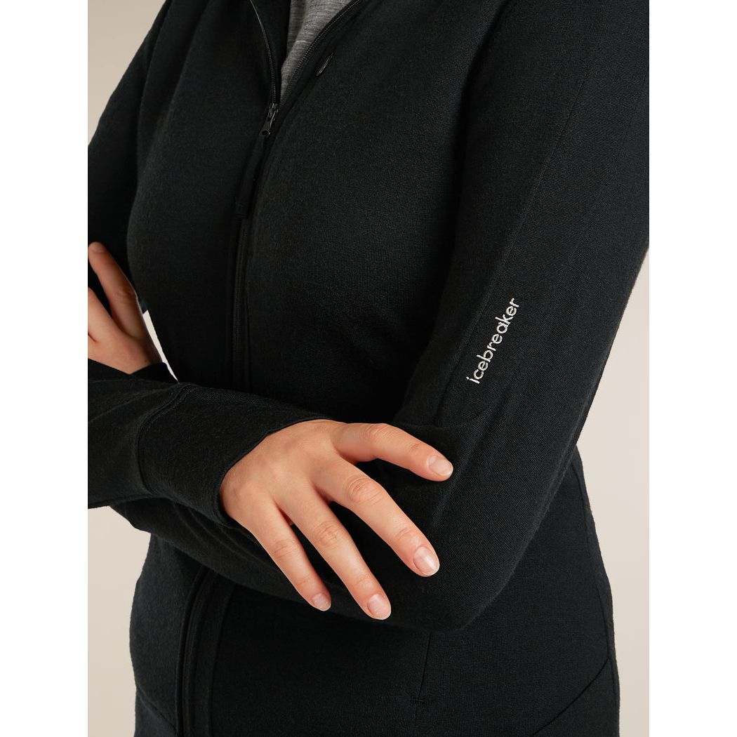 Icebreaker Women's Merino 260 Quantum Long Sleeve Zip Hoodie Fleece Outside Sports
