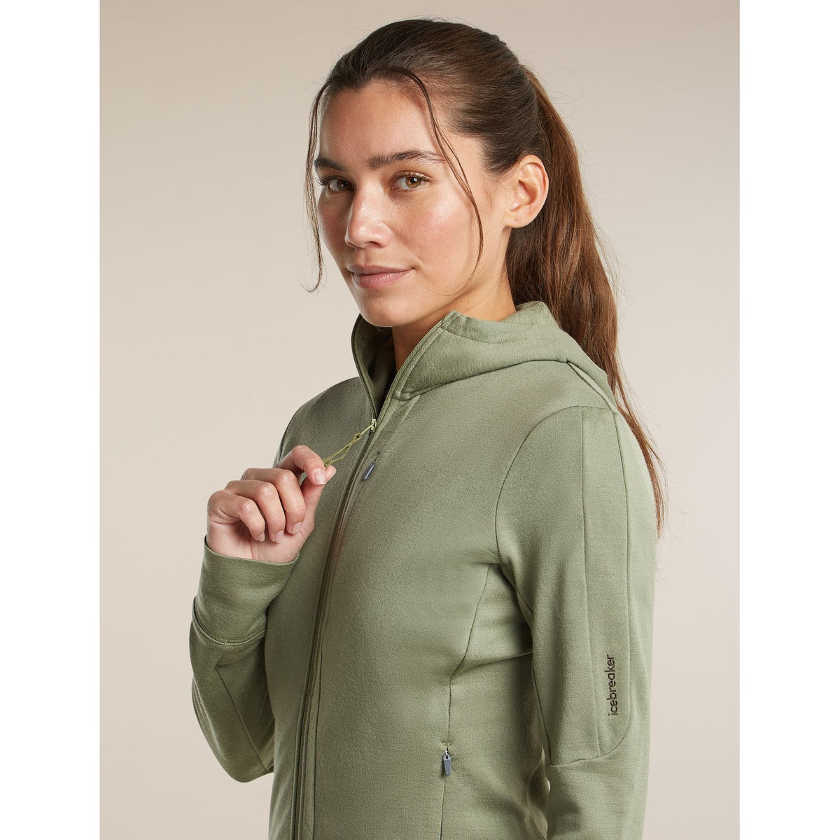 Icebreaker Women's Merino 260 Quantum Long Sleeve Zip Hoodie Fleece Outside Sports