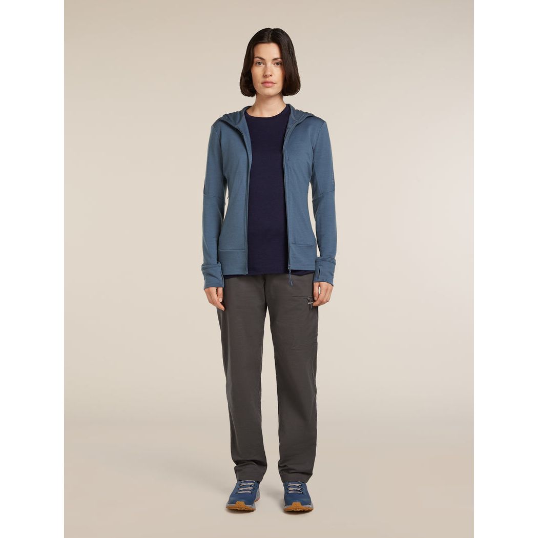 Icebreaker Women's Merino 260 Quantum Long Sleeve Zip Hoodie Fleece Outside Sports