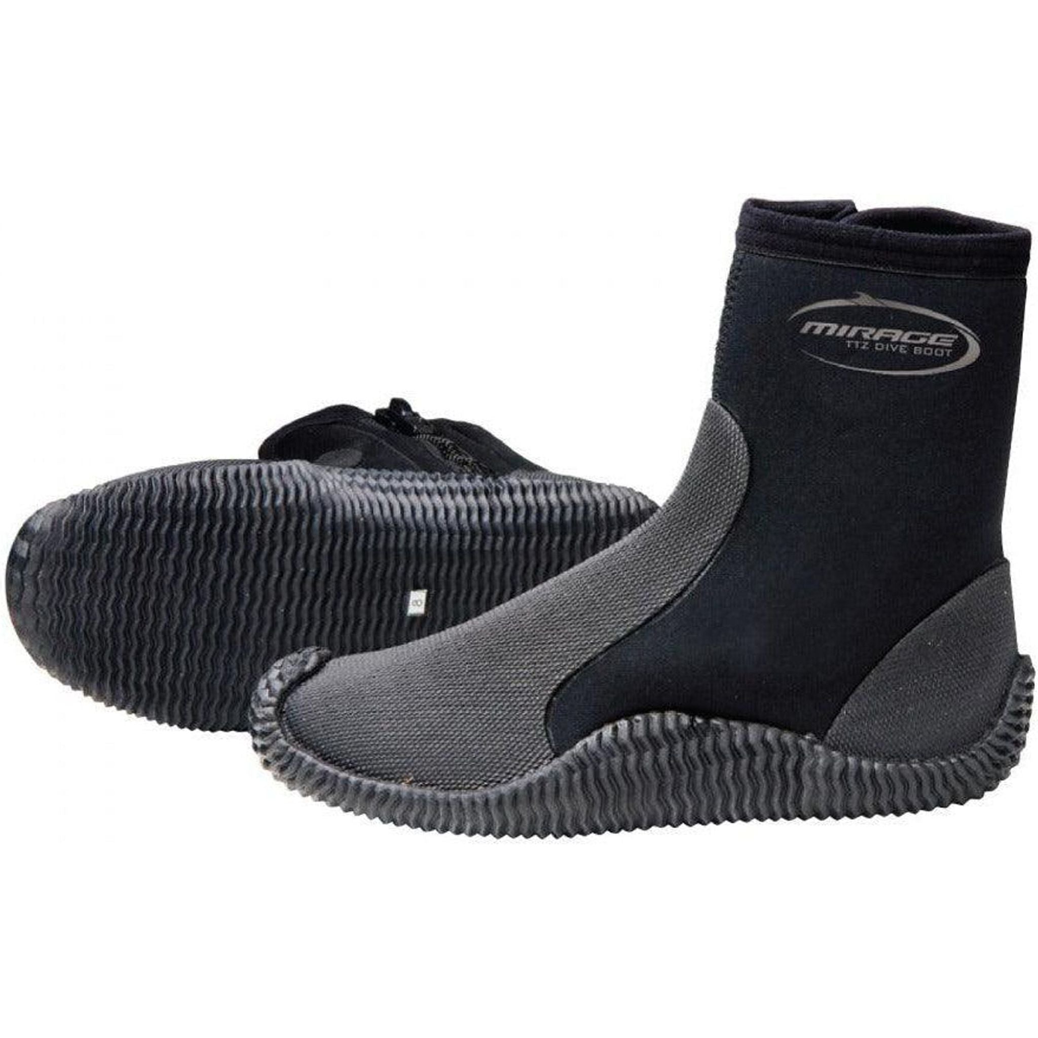 Mirage B008 TTZ Zip Dive Boot - Black Outside Sports