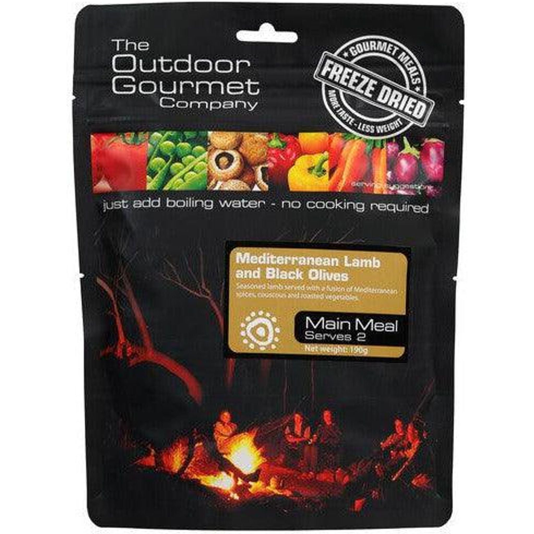 Outdoor Gourmet Mediterranean Lamb 190g Outside Sports