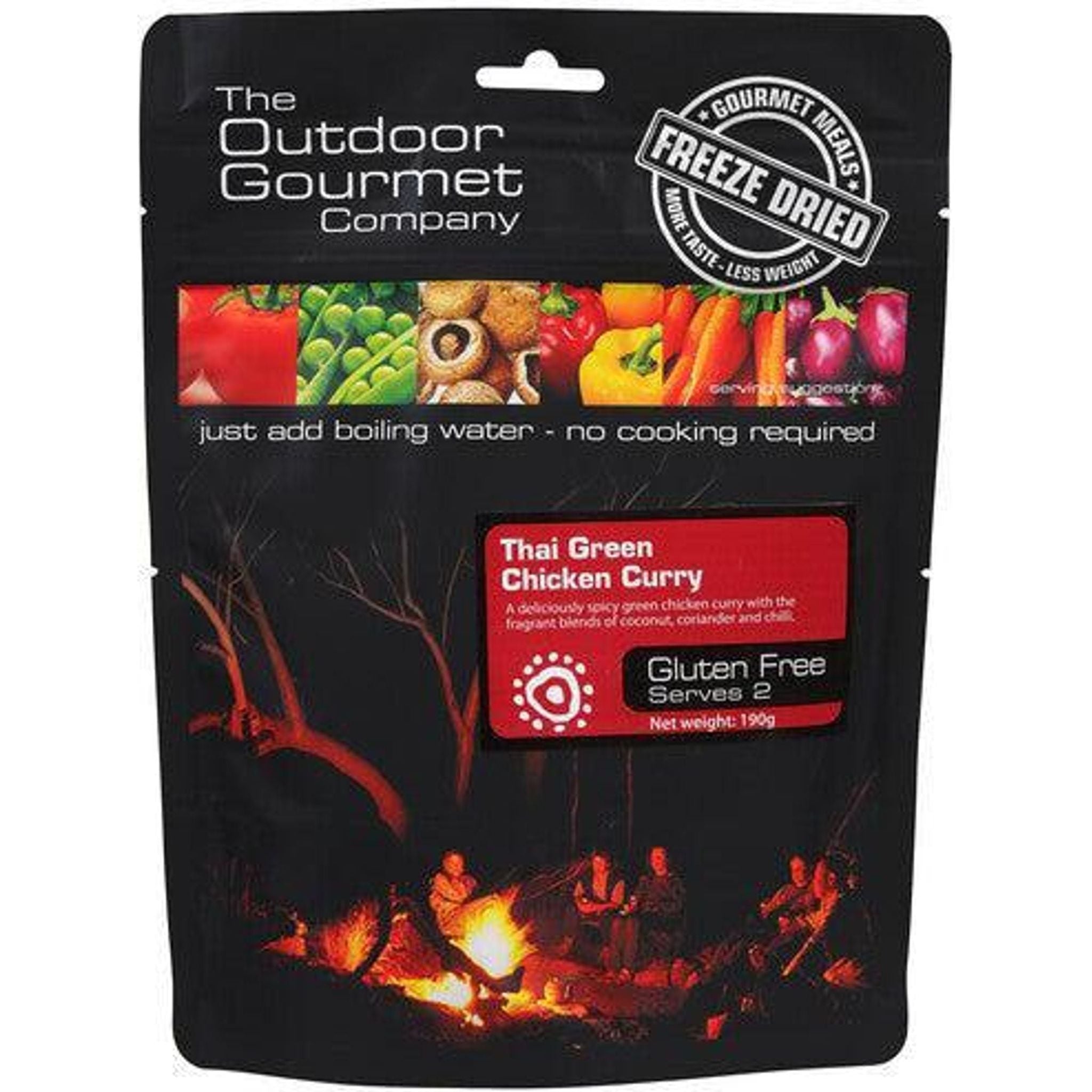 Outdoor Gourmet Thai Green Chicken Curry 190g Outside Sports