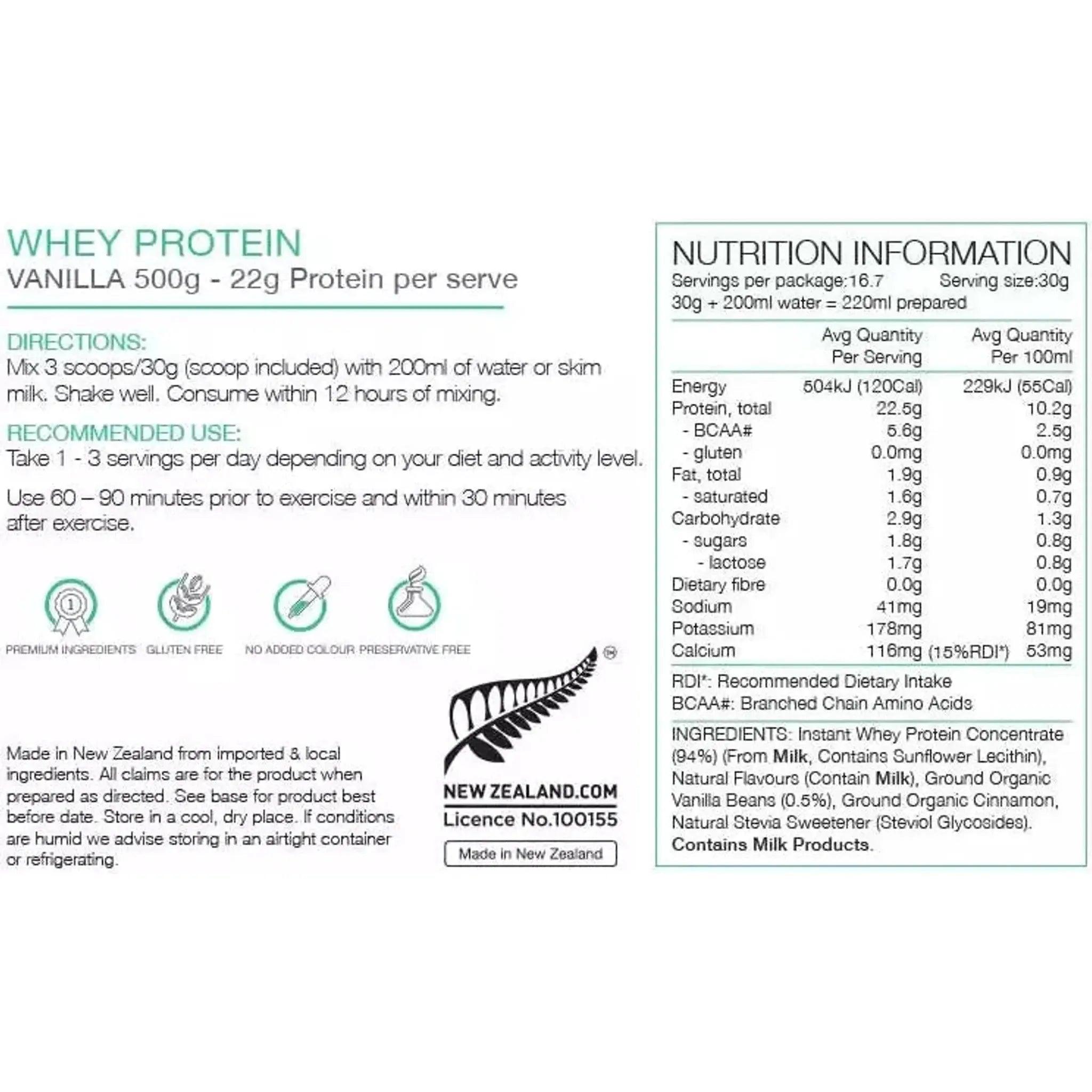 Pure 500g Whey Protein Outside Sports