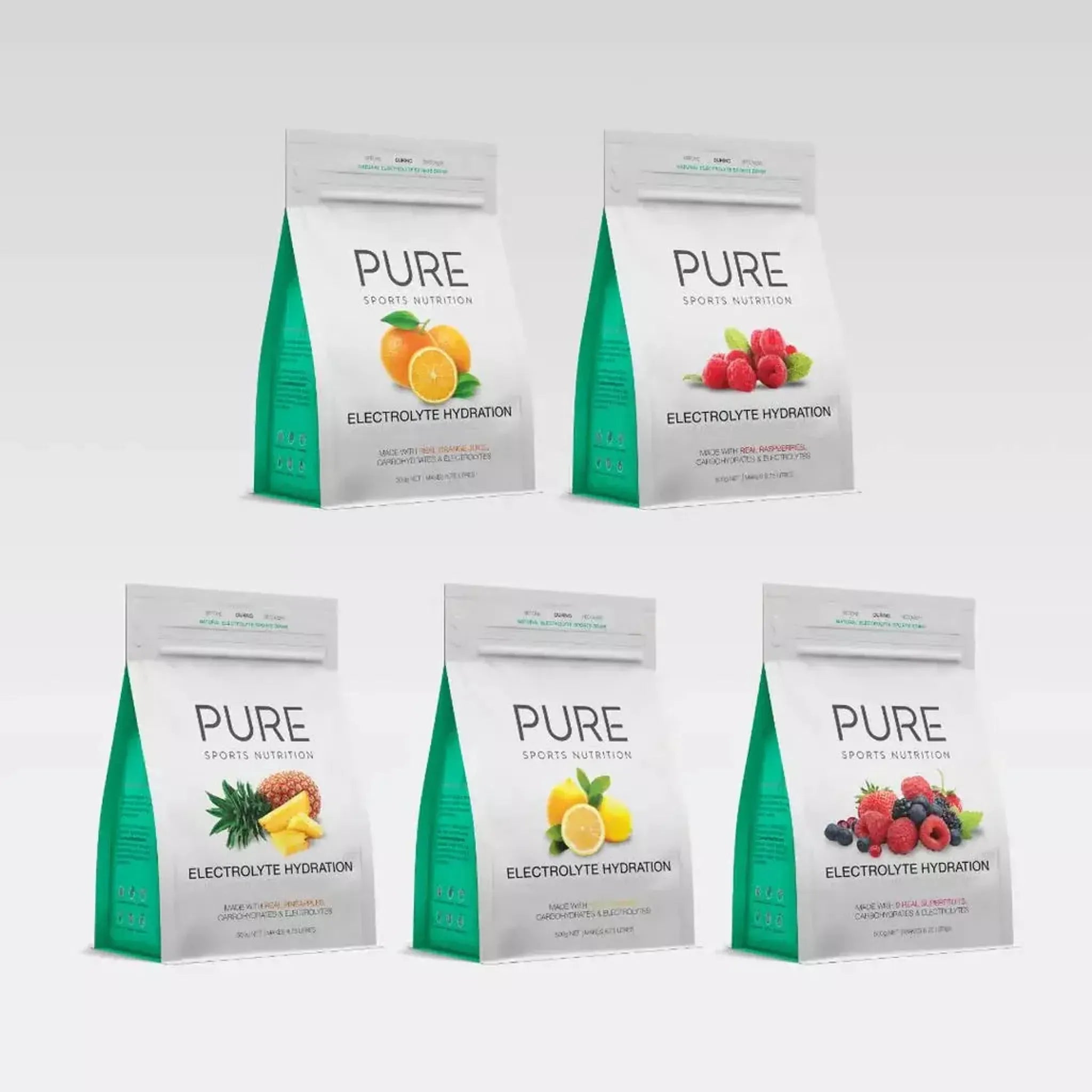 Pure Electrolyte Hydration 500g Pouch Outside Sports