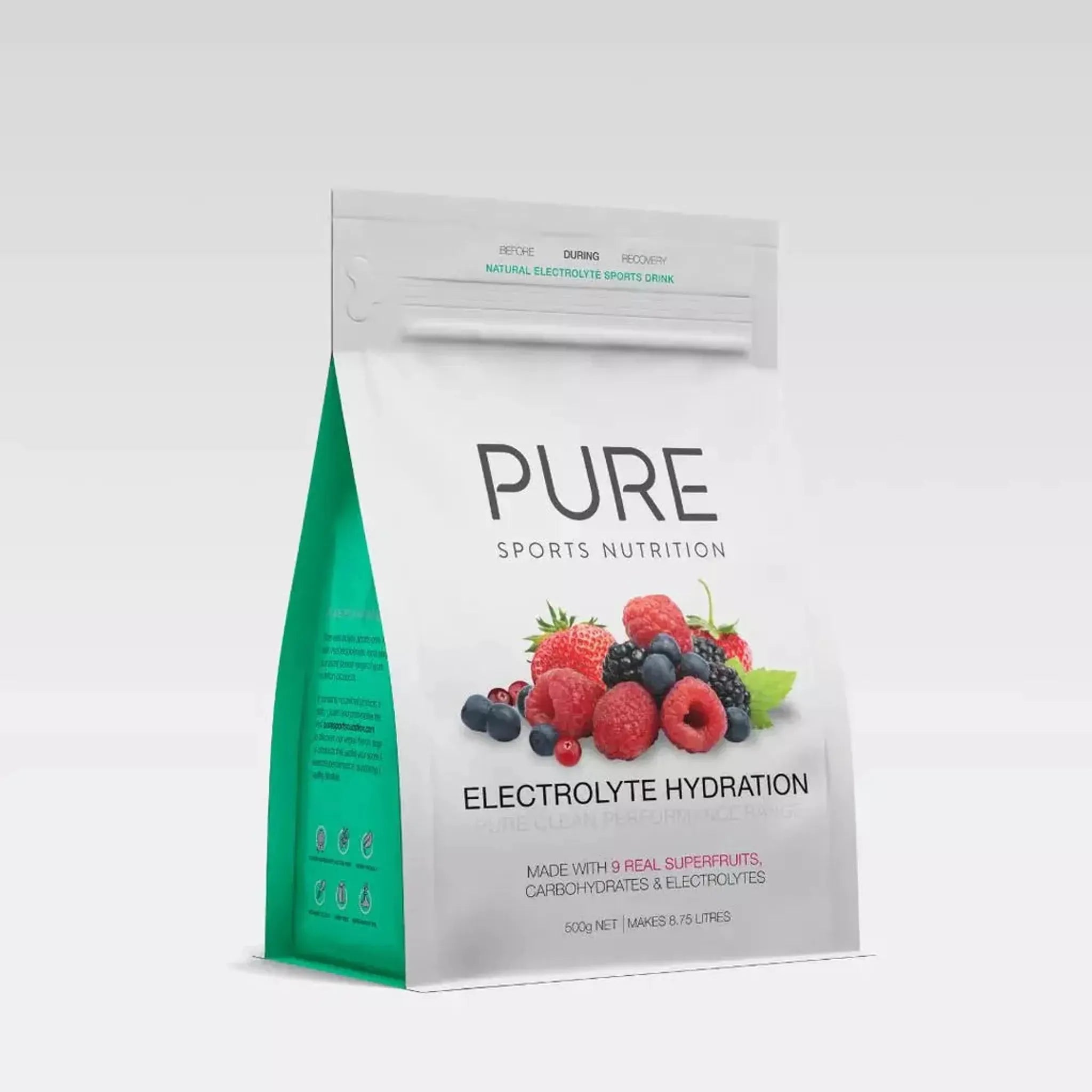 Pure Electrolyte Hydration 500g Pouch Outside Sports