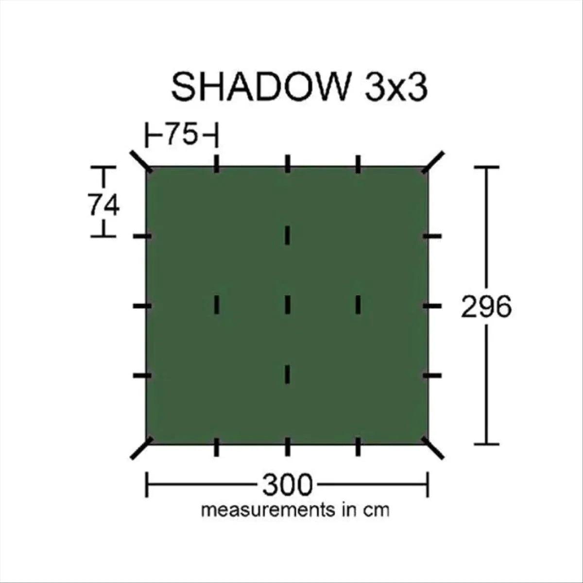 Orson Tarp Shadow Polyester 3mx3m Green