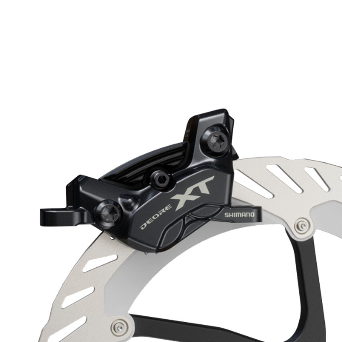 Shimano Deore XT BR-M8220 Right Front Disc Brake Kit 1000mm 4 Piston *Low Viscosity Oil Only*