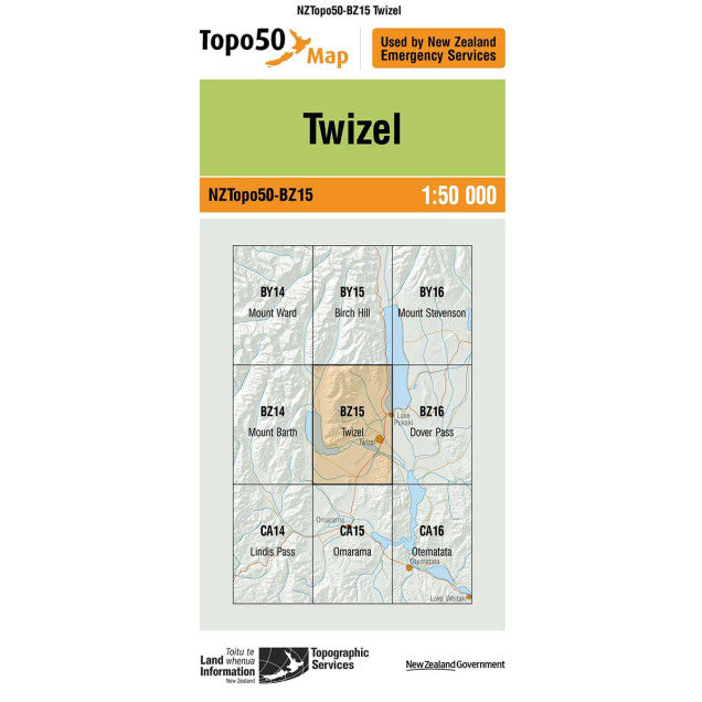 Topo Map 50 Twizel BZ15