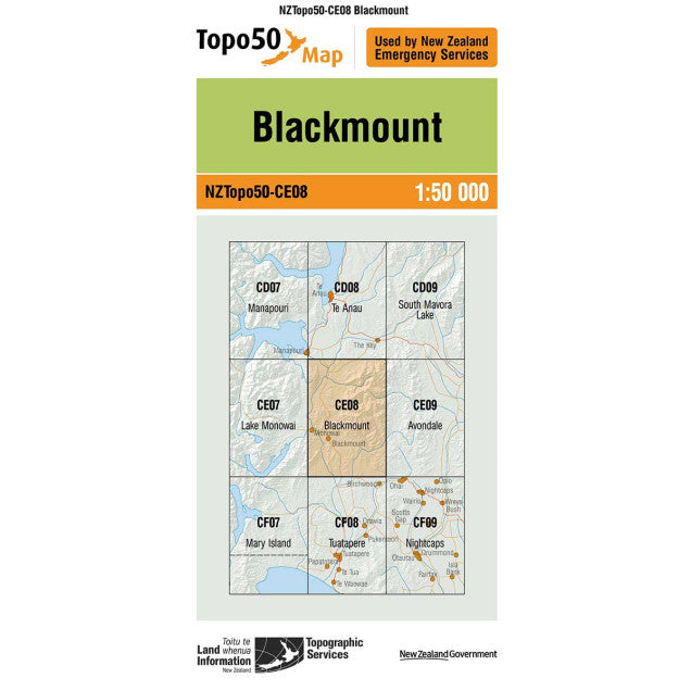 Topo Map 50 Blackmount CE08