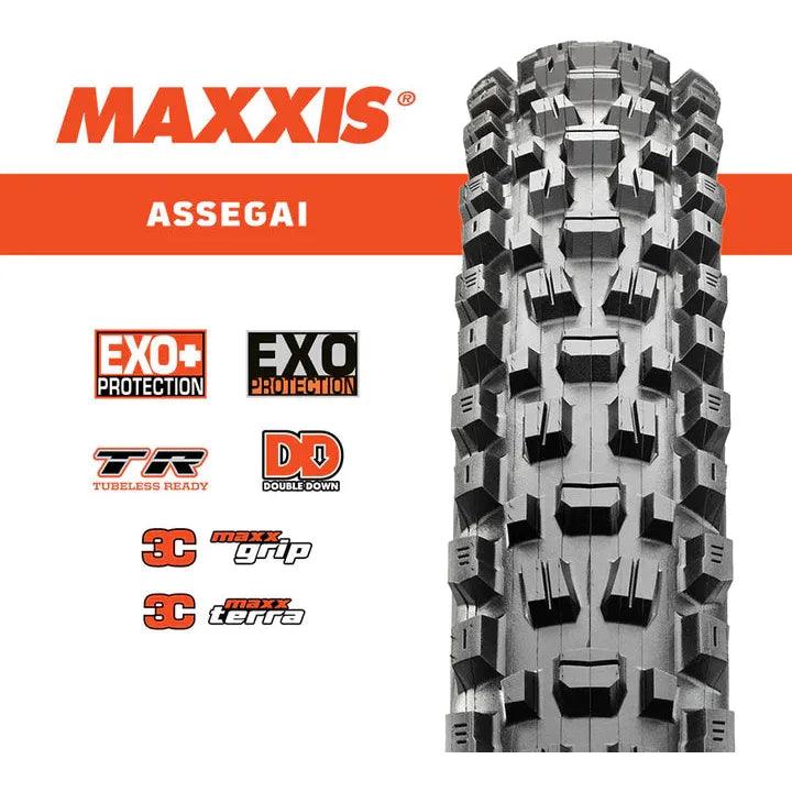 Maxxis 29x2.50 WT Assegai 3C/TR/DD Maxx Grip Foldable <span style="background-color:rgb(246,247,248);color:rgb(28,30,33);"> All </span>