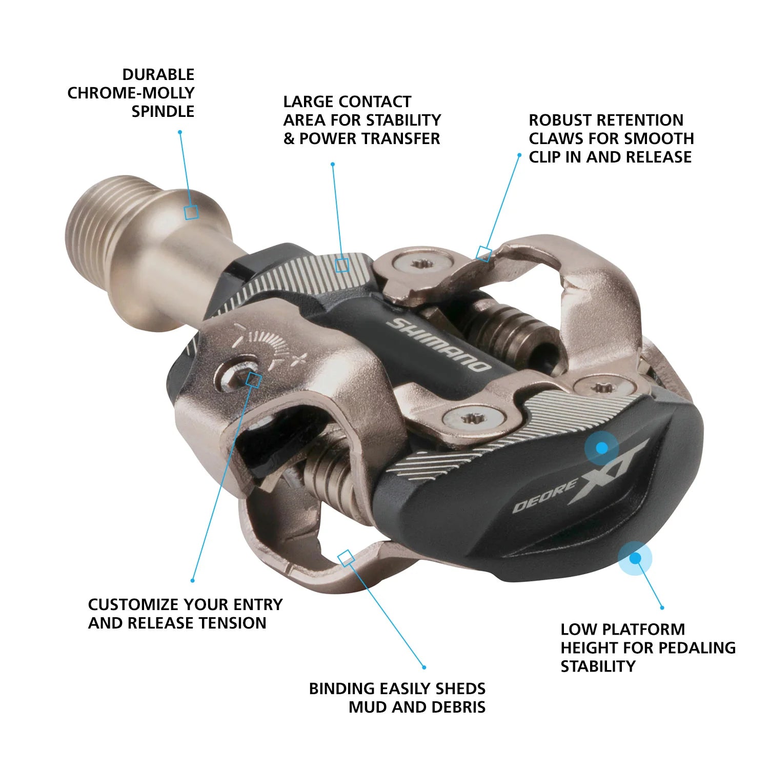 Shimano PD-M8100 SPD Pedals Deore XT XC