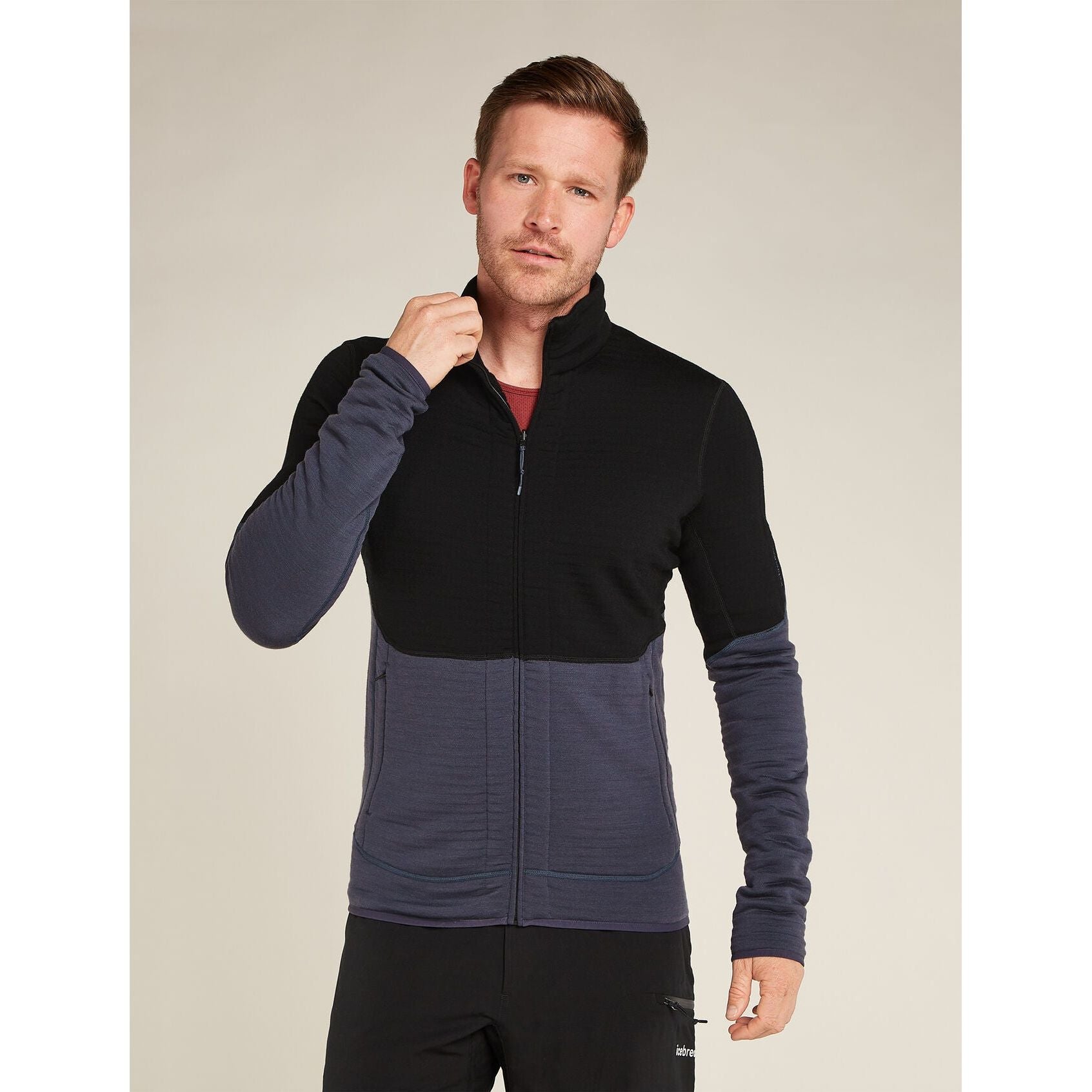 Icebreaker Men's Merino 400 RealFleece Descender Long Sleeve Zip