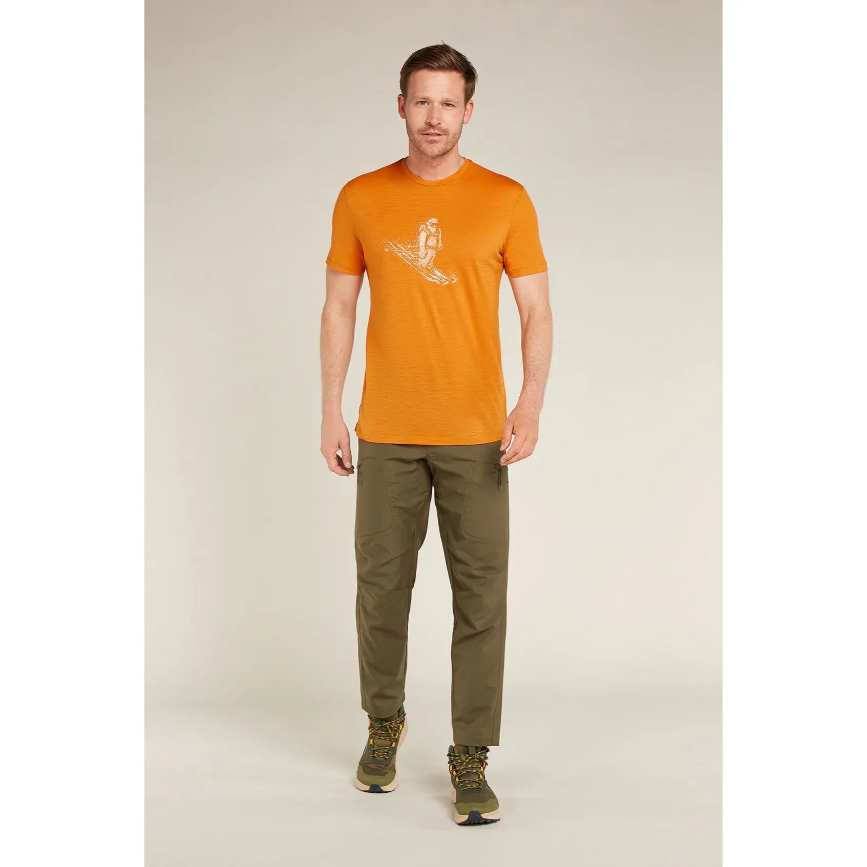 Icebreaker Men's  Merino 150 Tech Lite Short Sleeve Tee Skiing Yeti