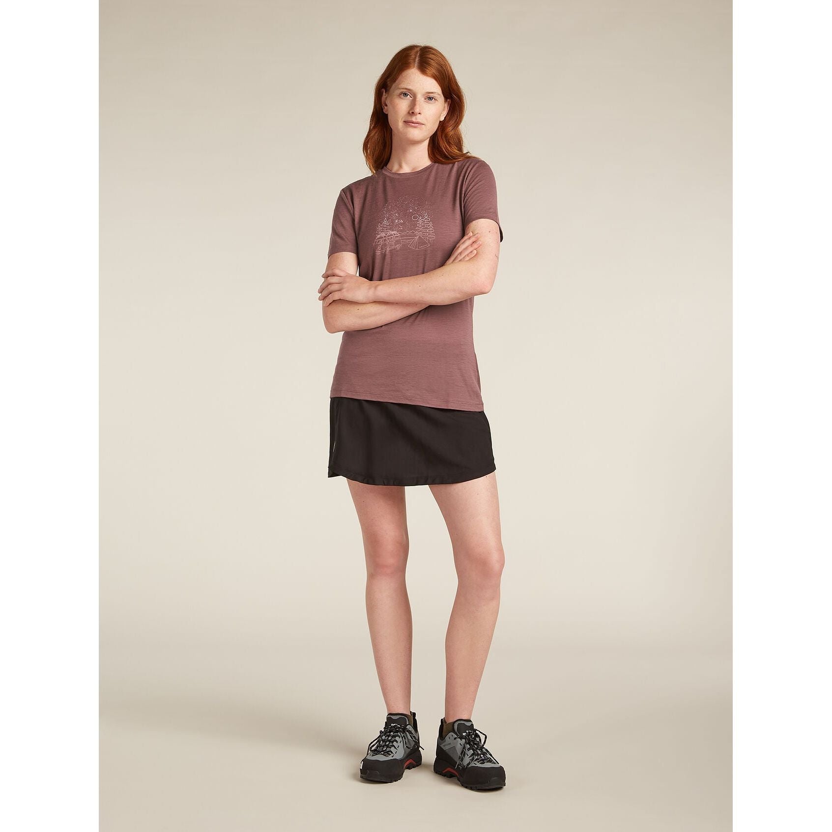 Icebreaker Women's Merino 150 Tech Lite Short Sleeve T-Shirt Van Camp