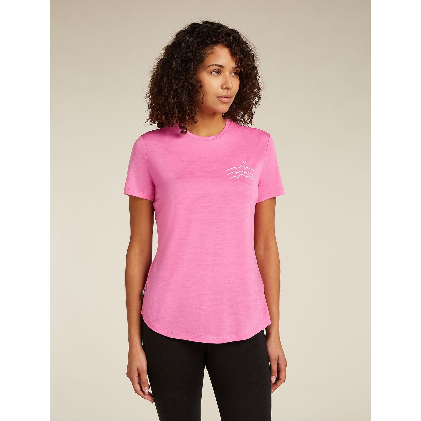 Icebreaker Women's Merino Blend 125 Cool-Lite Sphere Short Sleeve T-Shirt Across the Peaks