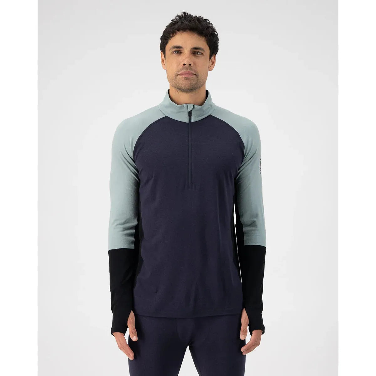 Mons Royale Men's Olympus Merino Base Layer 1/2 Zip Long Sleeve