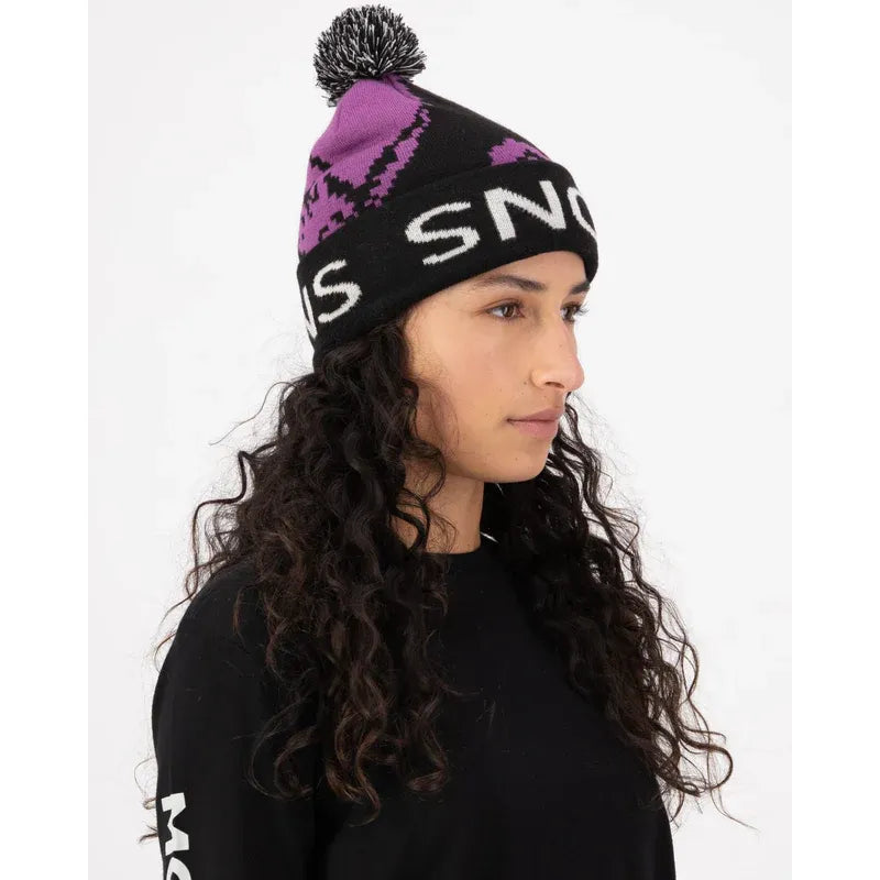 Mons Royale Mtn Pixel Merino Pom Pom Beanie