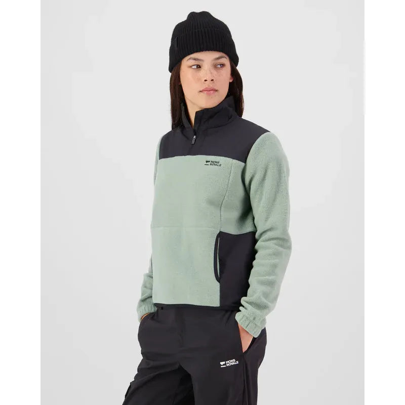 Mons Royale Women's s Pileup Wool Fleece ¼ Zip