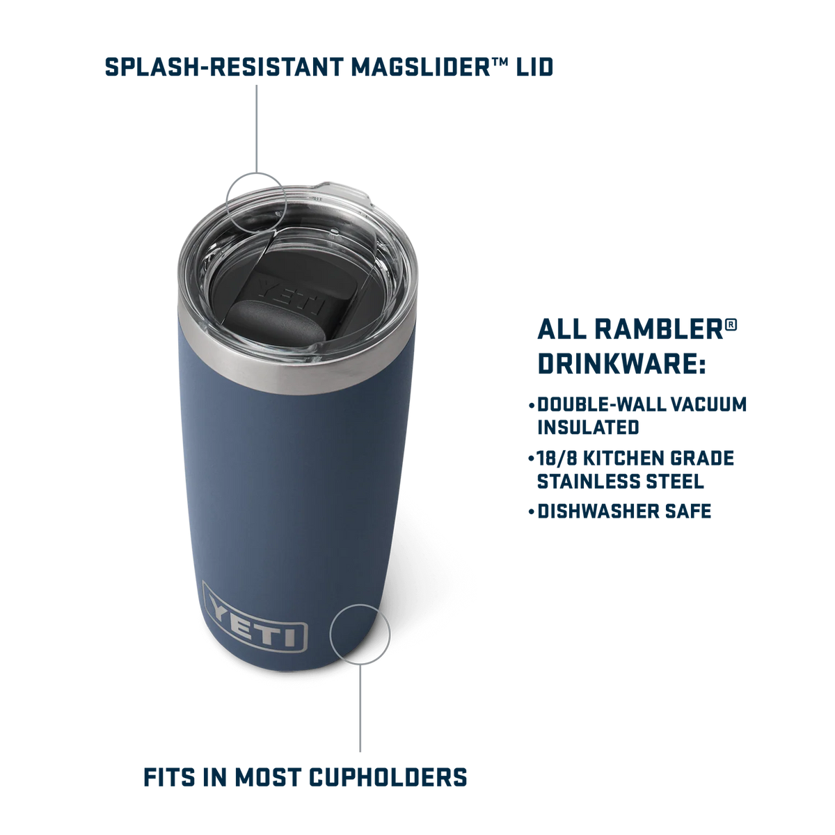Yeti Rambler 10oz Tumbler MagSlider Cup (295ml)