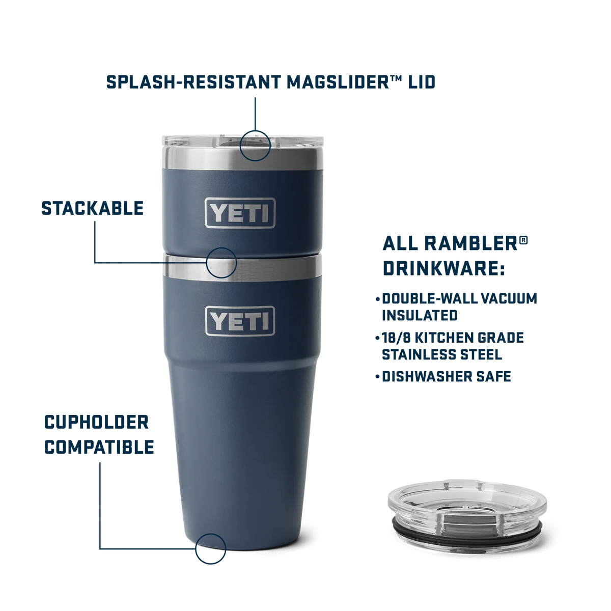 Yeti Rambler 20oz Stackable Cup (591ml)