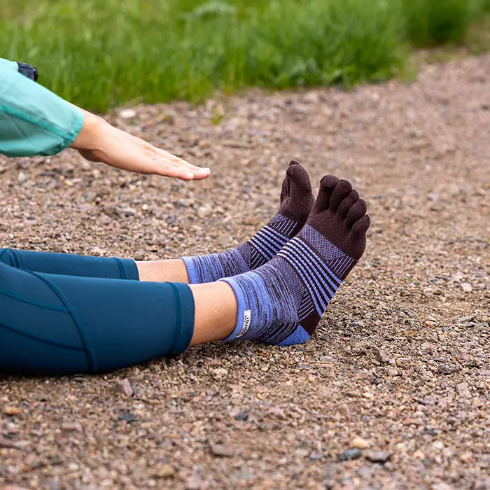 Injinji Women's Trail Midweight Mini Crew Running Socks