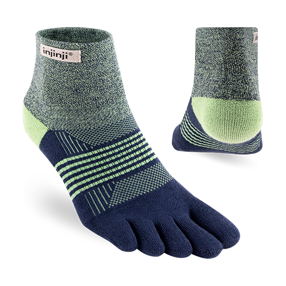 Injinji Women's Trail Midweight Mini Crew Running Socks